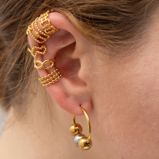 Stainless steel braided ear clip earrings