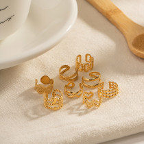 Stainless steel braided ear clip earrings