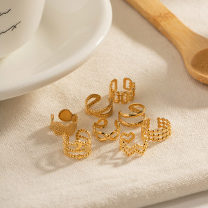 Stainless steel braided ear clip earrings