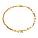 Stainless steel spliced necklace