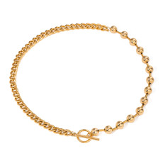 Stainless steel spliced necklace