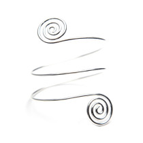 Punk Exaggerated Metal Spiral Bracelet Arm Ring