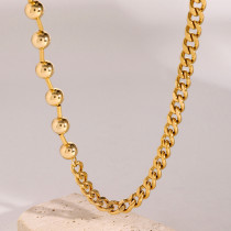 Stainless steel spliced necklace