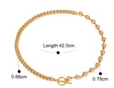 Stainless steel spliced necklace