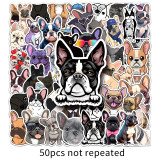 50 Dharma Fighting Graffiti Stickers Personalized Cartoon Cute Dog Decoration Phone Case Luggage Waterproof Stickers
