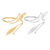 Exaggerated Hand Ornament Metal Leaf Arm Ring Arm Ornament Fashion Texture Bracelet