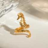 Stainless steel seahorse opening ring