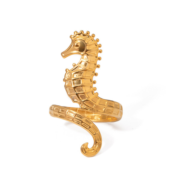 Stainless steel seahorse opening ring