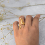 Stainless steel seahorse opening ring