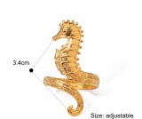 Stainless steel seahorse opening ring