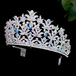 Alloy Crystal Crown Wedding Ball Party Bridal Crown