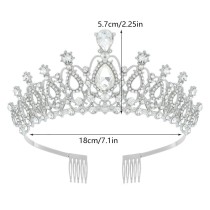Alloy Crystal Crown Wedding Ball Party Bridal Crown