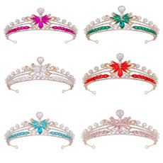 Alloy Crystal Crown Wedding Ball Party Bridal Crown