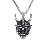 Stainless steel ghost mask Halloween necklace