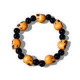 Halloween Pumpkin Skull Beaded Bracelet