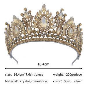Alloy Crystal Crown Wedding Ball Party Bridal Crown Earring Set