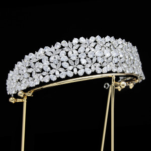 Alloy Crystal Crown Wedding Ball Party Bridal Crown