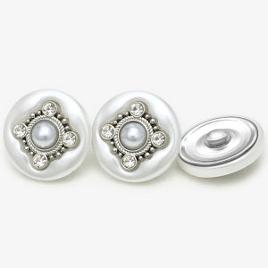 20MM Metal  Pearl snap button charms