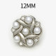 12MM Metal  Pearl snap button charms