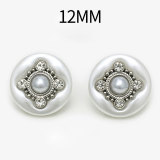 12MM Metal  Pearl snap button charms