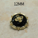 12MM Metal  flower snap button charms
