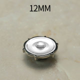12MM Metal  flower snap button charms