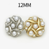 12MM Metal  Pearl snap button charms