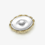 20MM Metal  Pearl flower snap button charms