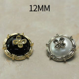 12MM Metal  flower snap button charms