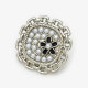 20MM Metal  Pearl flower snap button charms