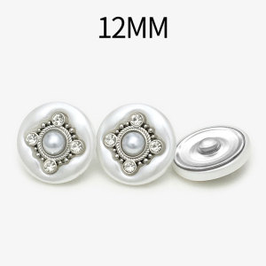 12MM Metal  Pearl snap button charms