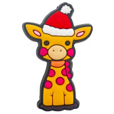 Cute cartoon Christmas animals Kid junior style silicone bracelet  PVC luminous cartoon accessories creative Cartoon