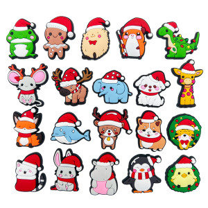 Cute cartoon Christmas animals Kid junior style silicone bracelet  PVC luminous cartoon accessories creative Cartoon