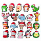 Cute cartoon Christmas animals Kid junior style silicone bracelet  PVC luminous cartoon accessories creative Cartoon