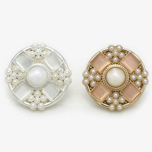 20MM Metal  Pearl snap button charms