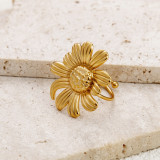 Stainless steel chrysanthemum flower opening adjustable ring