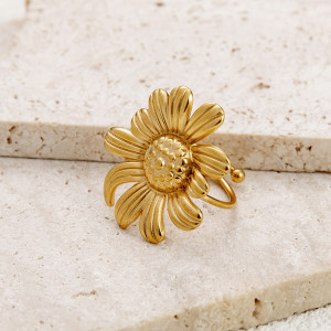 Stainless steel chrysanthemum flower opening adjustable ring