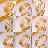 Stainless steel hollow patterned rhinestone bracelet