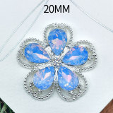 20MM  Water Diamond flower  snap button charms