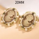 20MM Metal  Pearl lady snap button charms