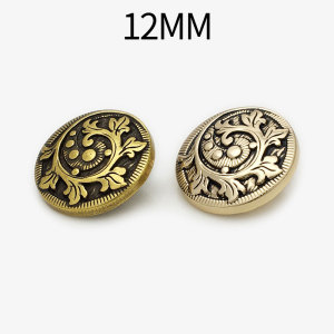 12MM Patterned totem metal snap button charms