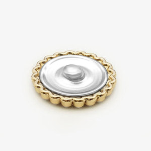 20MM Pearl Rose Metal snap button charms