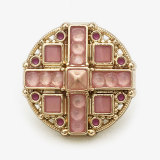 20MM Metal  Cross inlaid with diamonds snap button charms
