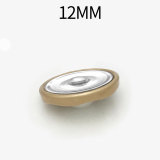 12MM Flower shaped pearls set with diamonds  Metal snap button charms