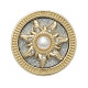 20MM Sun Pearl with Diamonds metal snap button charms