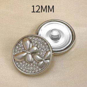 12MM butterfly  Metal snap button charms
