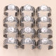 Personalized Gothic style vintage 12 constellation silver wide open bracelet