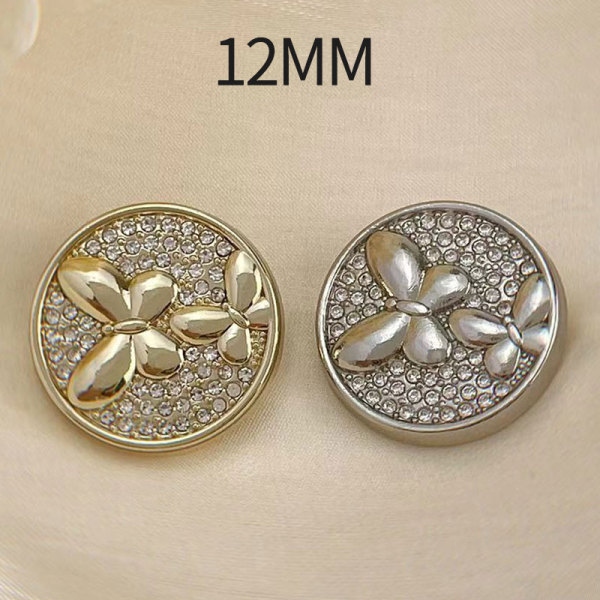12MM butterfly  Metal snap button charms