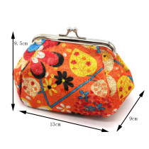 Embroidered fabric coin purse, small wallet, hand-held coin bag, key card bag