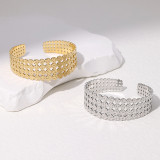 Stainless steel hollow bracelet